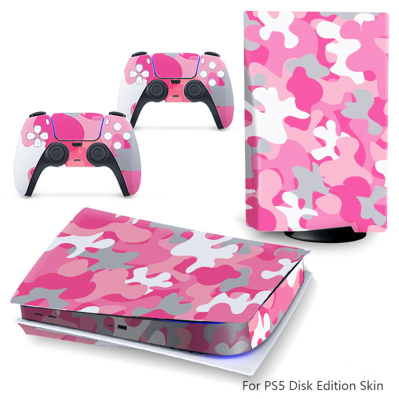 Sticker Camouflage Rose pour PS5