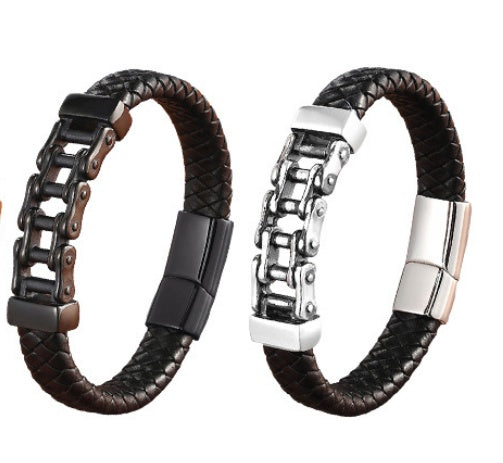 Braided Bracelet – Le Cuir & l’Acier, Noués pour l’Éternité