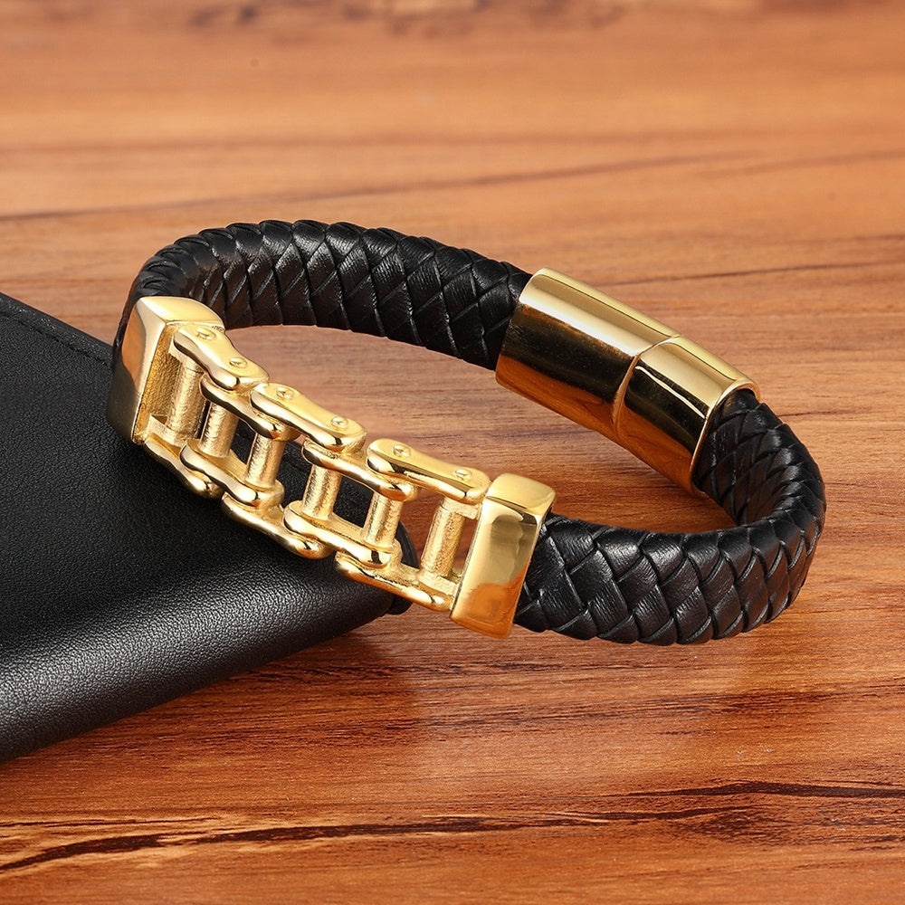 Braided Bracelet – Le Cuir & l’Acier, Noués pour l’Éternité