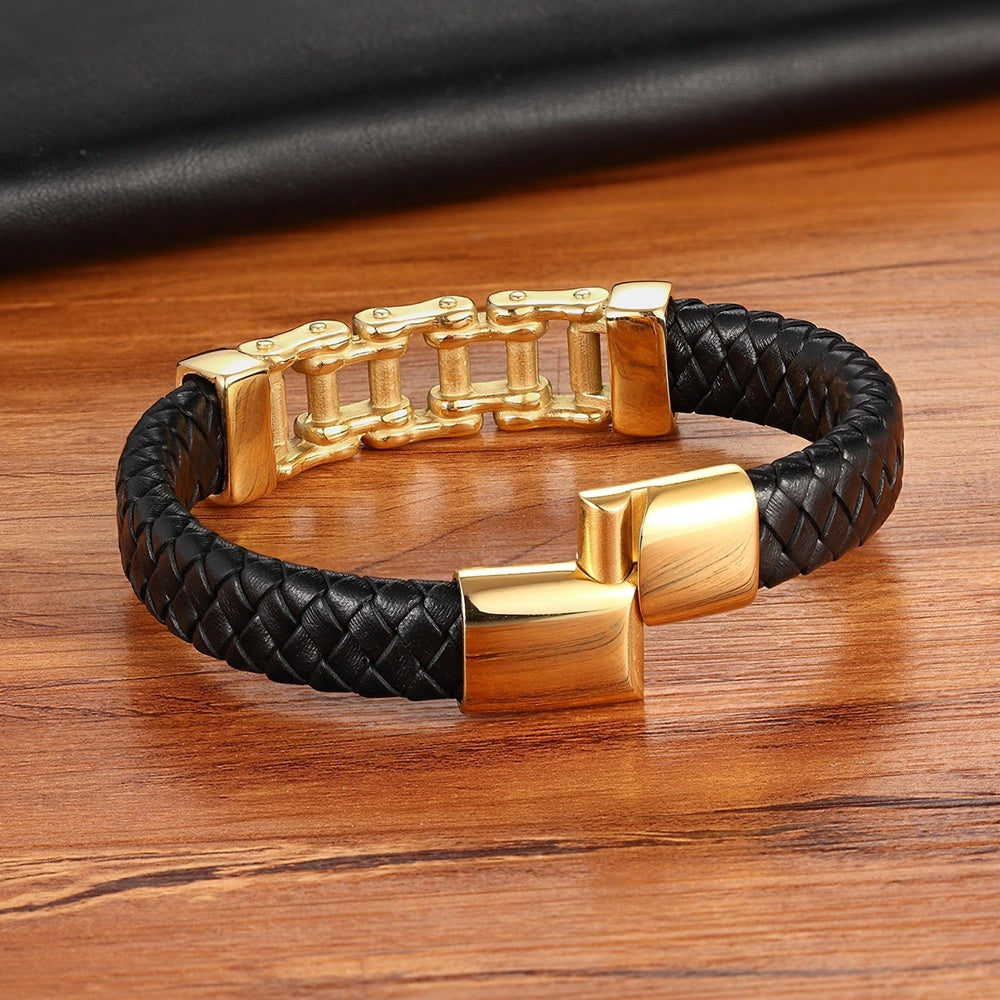 Braided Bracelet – Le Cuir & l’Acier, Noués pour l’Éternité