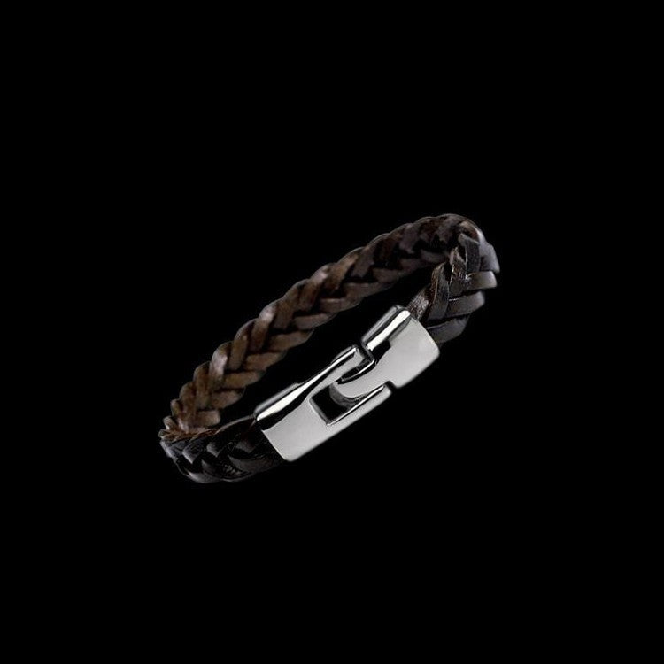 Vintage Hand-Woven – Le Bracelet Cuir Tressé à l’Âme Authentique