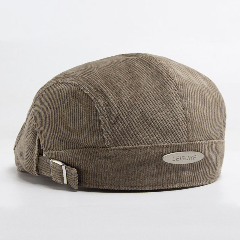 Casquette Plate en Velours Côtelé – Automne & Hiver | Style Rétro et Élégant
