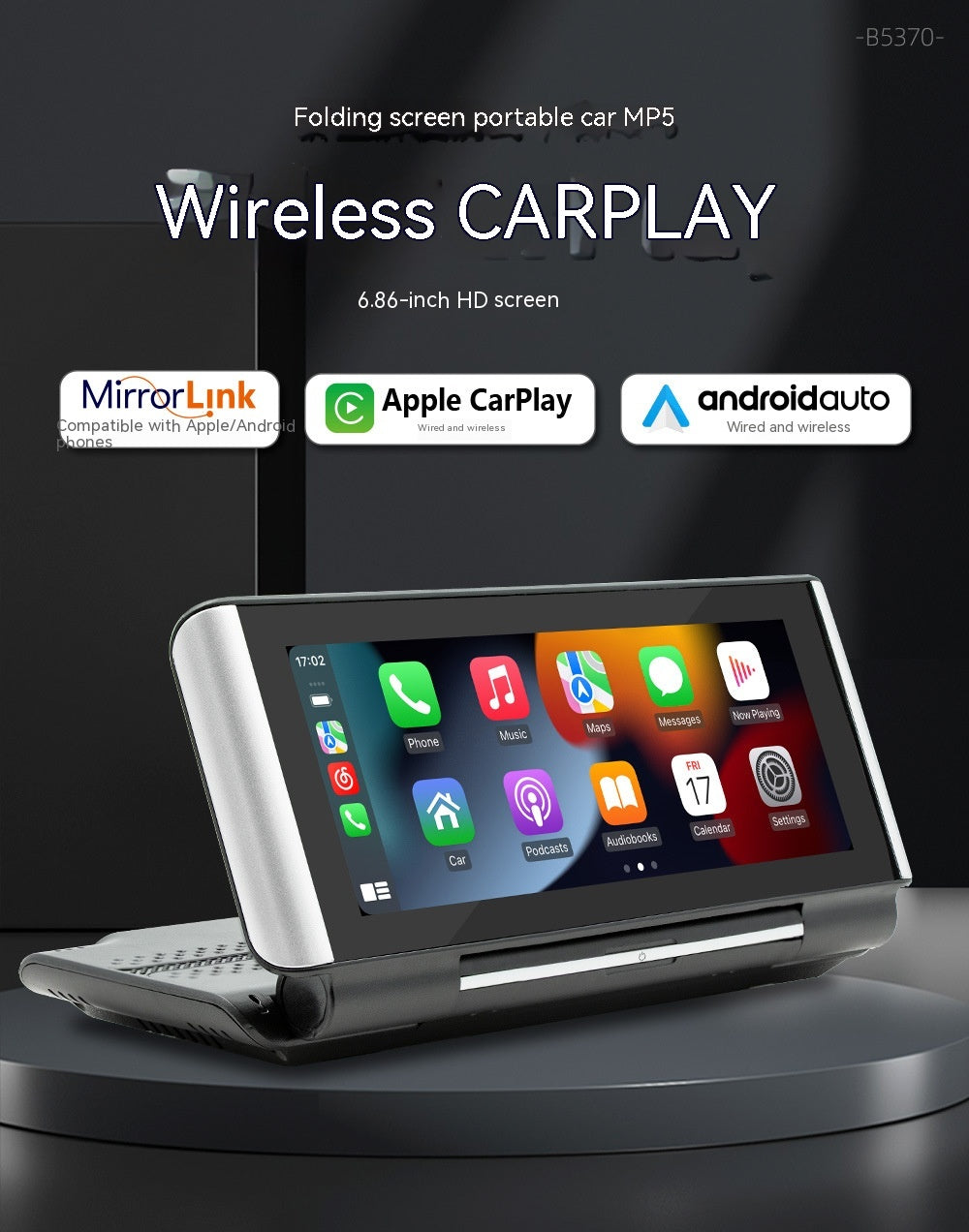 Autoradio MP5 6.86" avec CarPlay / Android Auto