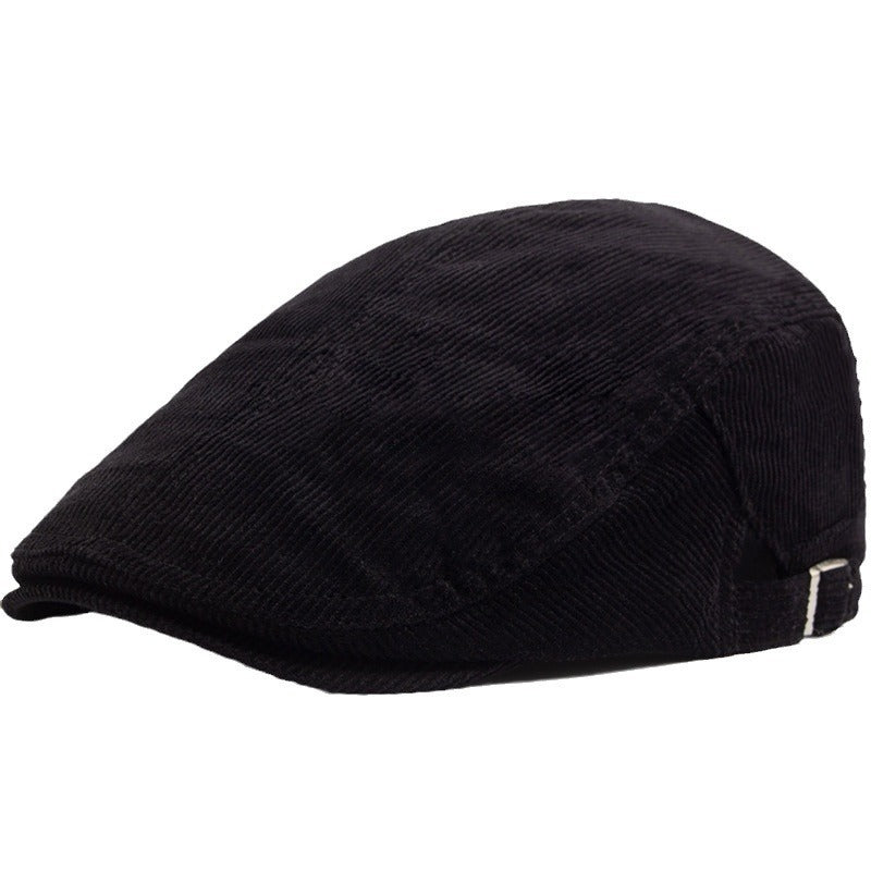 Casquette Plate en Velours Côtelé – Automne & Hiver | Style Rétro et Élégant