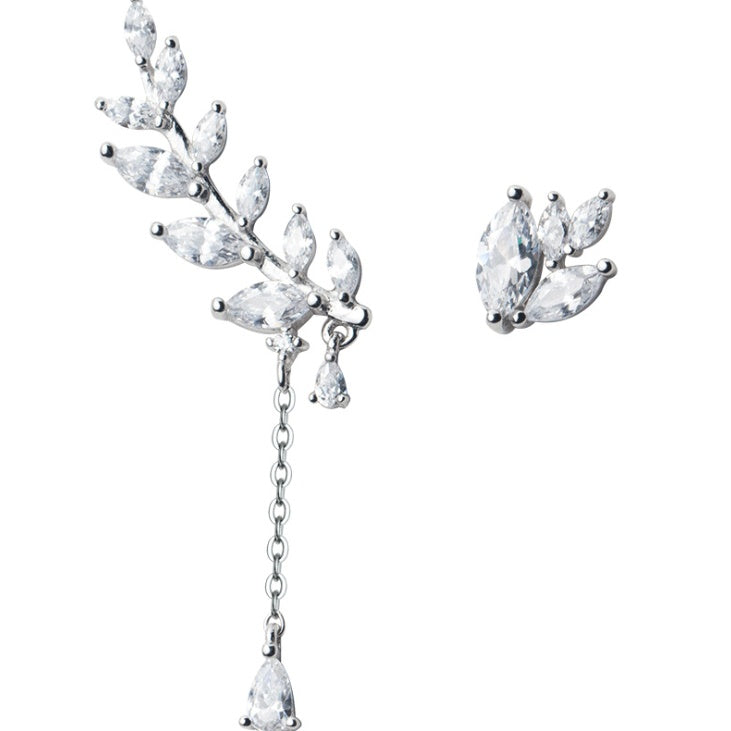 LeafShine 925 – Boucles Argentées Élégance Naturelle