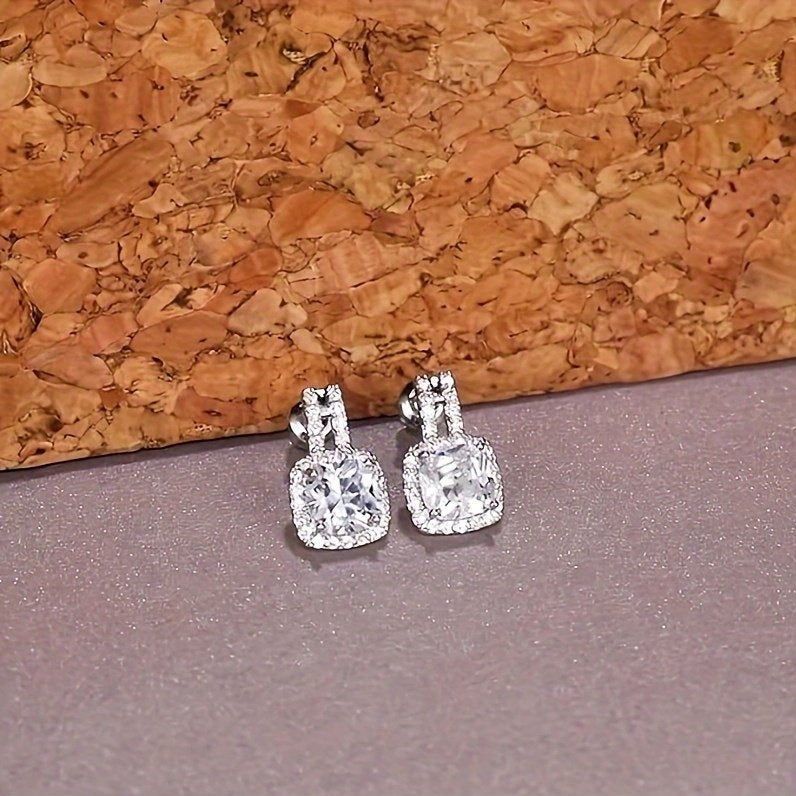 MoissCushion – Les Boucles Halo Éclat Diamant
