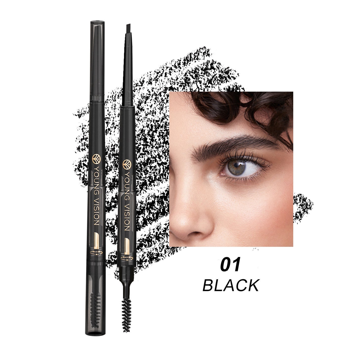 Fog Sense 3-in-1 Eyebrow Pencil – Waterproof &amp; High Definition