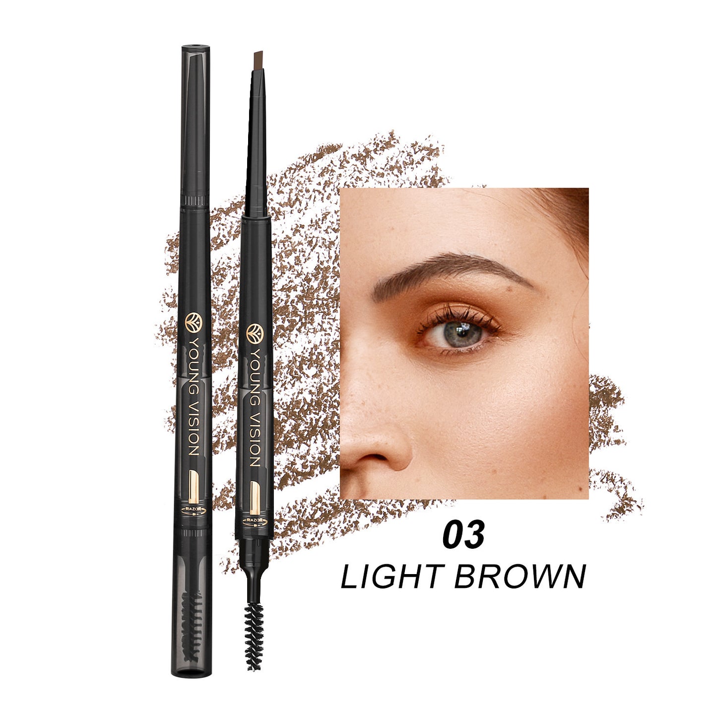 Fog Sense 3-in-1 Eyebrow Pencil – Waterproof &amp; High Definition