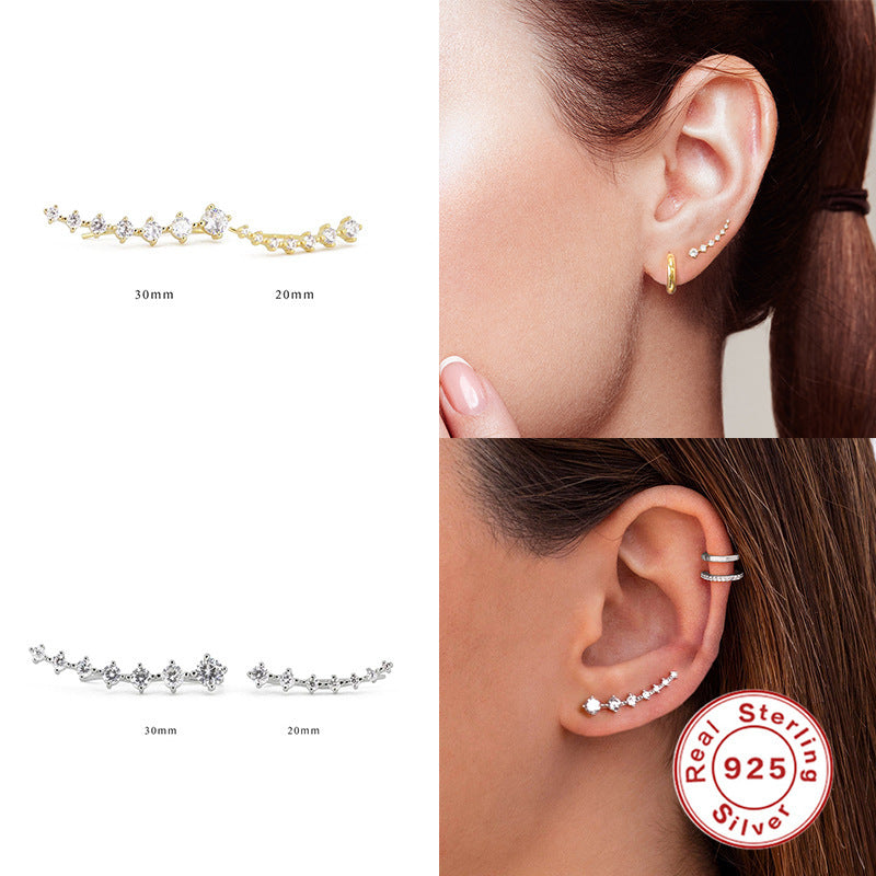 925Lines – Les Clous d’Oreilles Design en Argent Pur