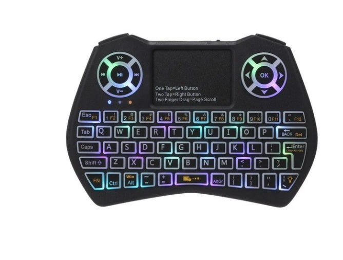 Mini Clavier Sans Fil RGB avec Pavé Tactile – Clavier Souris 3-en-1