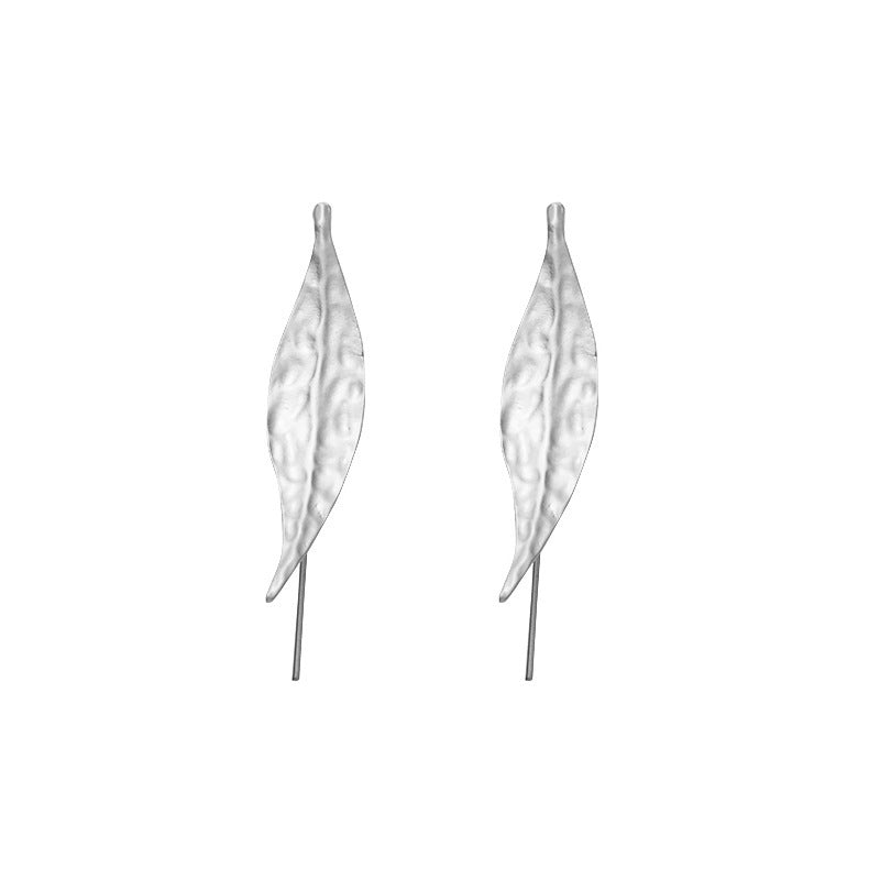 Fashion Capricious Minority Irregular Leaf-shaped Earrings Asian Gold Earrings