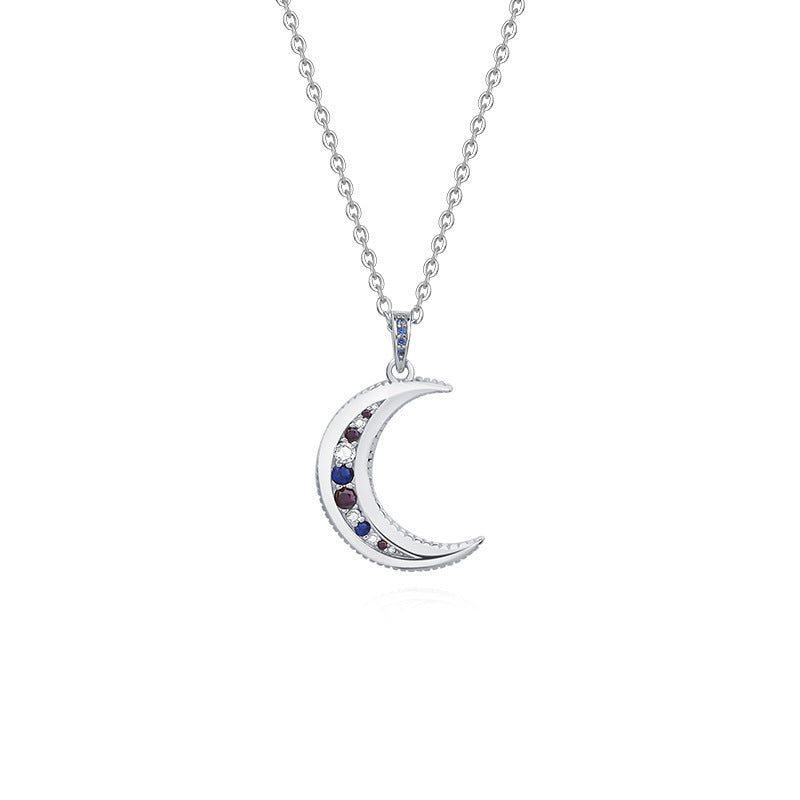 Yuanfan – Le Collier Lune en Argent 925 & Zircon
