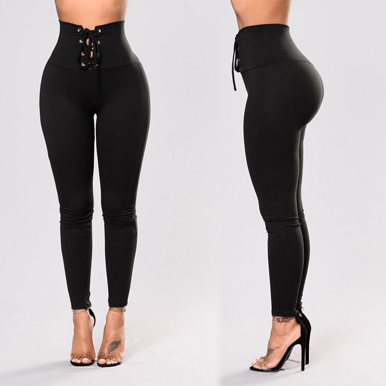 Lace-up Belly – Le Pantalon Sculptant au Style Audacieux