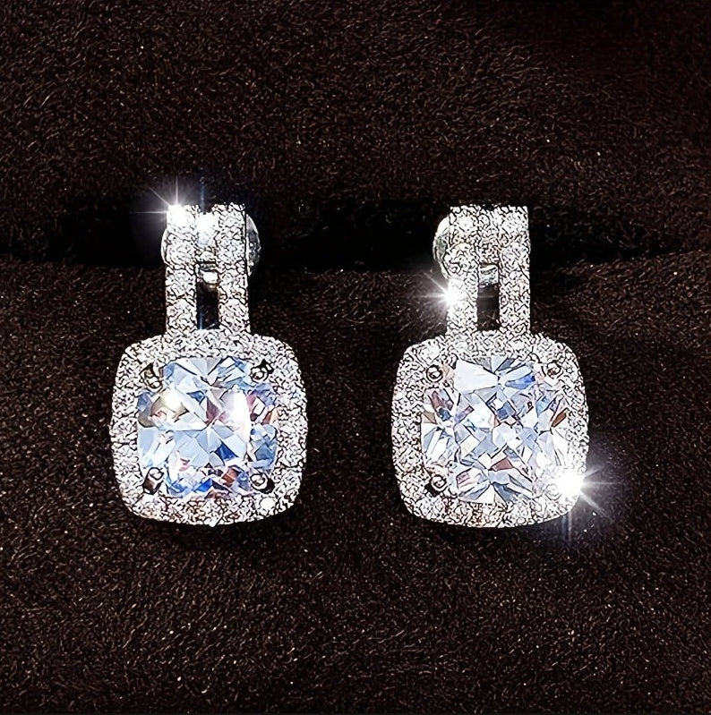 MoissCushion – Les Boucles Halo Éclat Diamant
