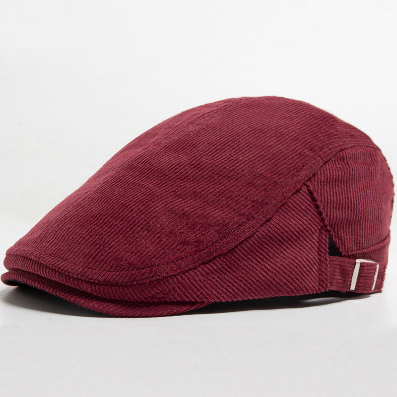 Casquette Plate en Velours Côtelé – Automne & Hiver | Style Rétro et Élégant