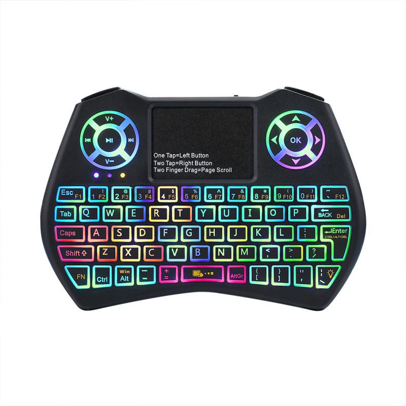 Mini Clavier Sans Fil RGB avec Pavé Tactile – Clavier Souris 3-en-1